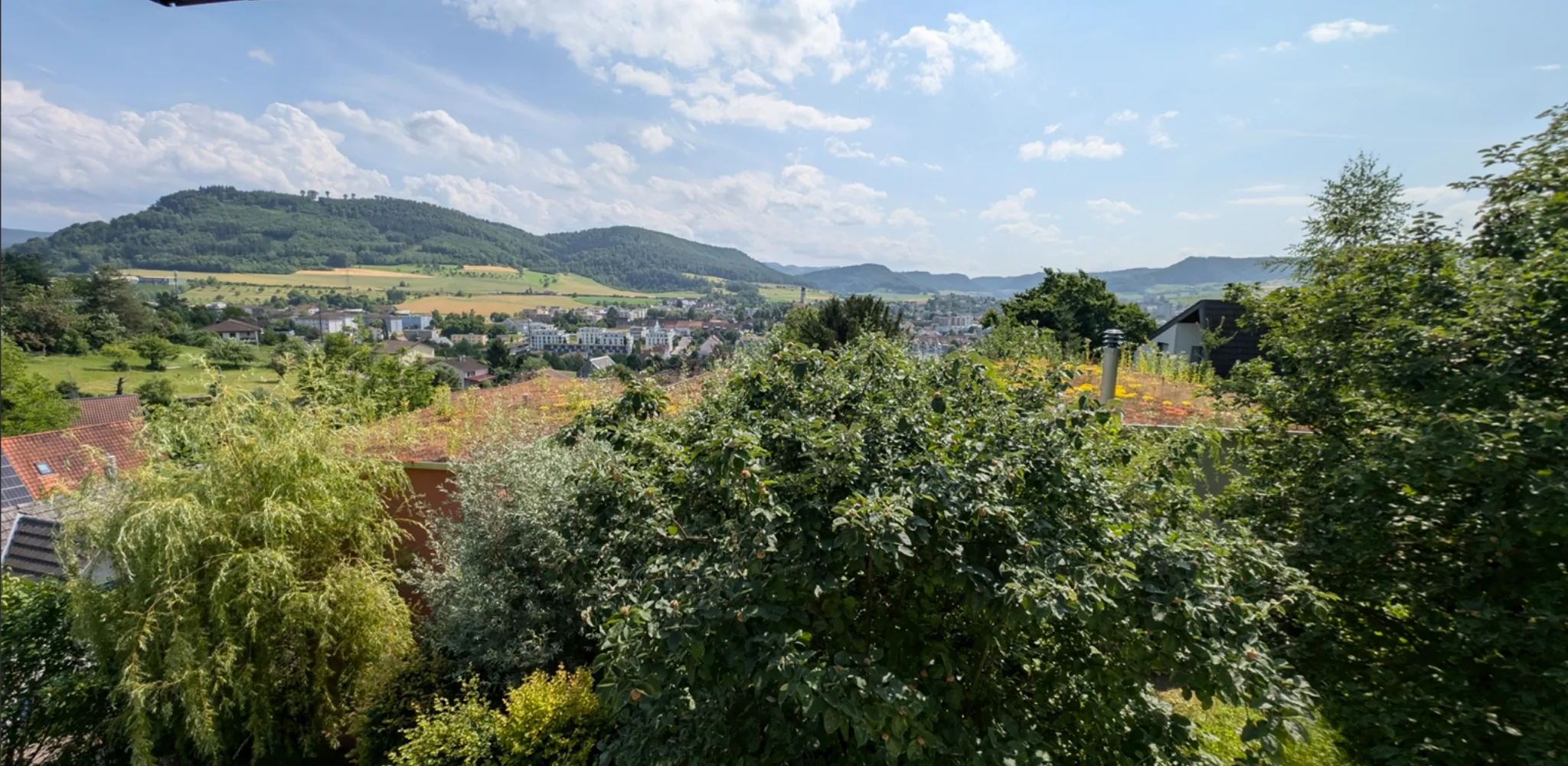 Aussicht über Frick vom Haus an der Sonnhalde